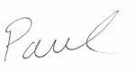 Image of Paul Swanson's signature