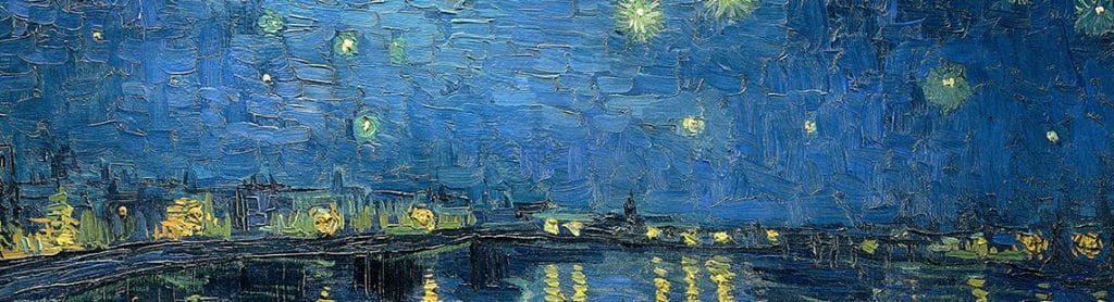 Starry Night Over the Rhône (detail), Vincent van Gogh, September 1888 (Arles), Musée d'Orsay, Paris, France.