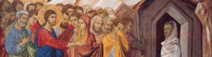 Image credit: Raising of Lazarus (detail), Duccio di Buoninsegnia, 1308–1311, Kimbell Art Museum.