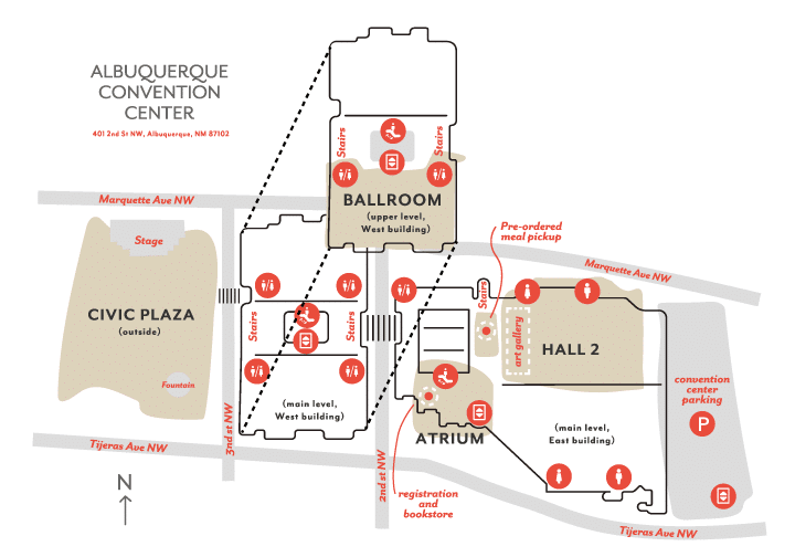 A map of the Albuquerque Convention Center for The Universal Christ conference.
