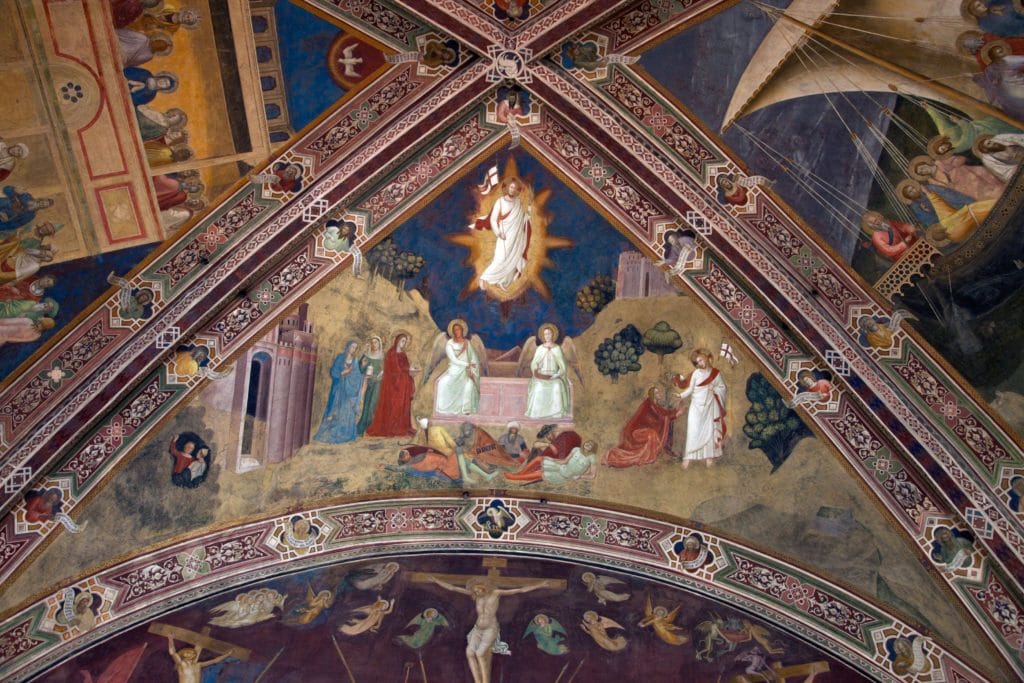 The Resurrection, by Andrea di Bonaiuto, 1365-1367, Spanish Chapel, Basilica of Santa Maria Novella, Florence Italy