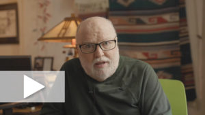 A video still of Richard Rohr explaining the Daily Meditations theme for 2020 with a play button overlay.
