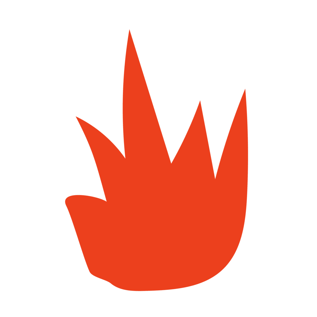 Drawing of a red flame