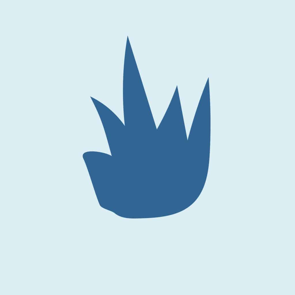 Drawing of a blue flame