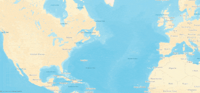 Example of a real-time map of readers opening the CAC Daily Meditations.