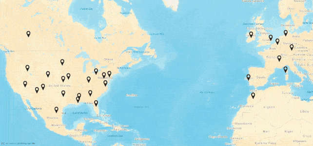 What we dream the map of readers opening the CAC Daily Meditations could look like.